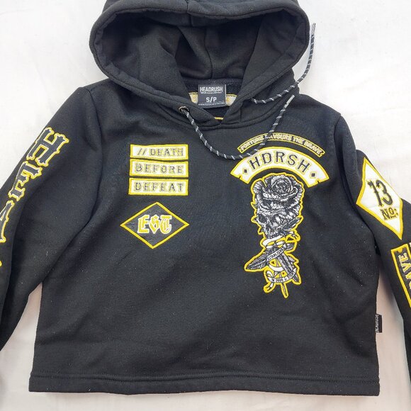 Headrush Notorious Motorcycle Crop Hoodie Sweatshirt (S) - Picture 4 of 8
